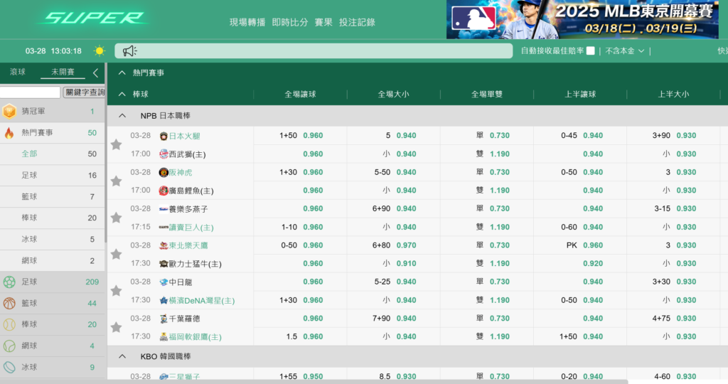 SUPER體育,體育投注,運彩投注,SUPER體育投注玩法